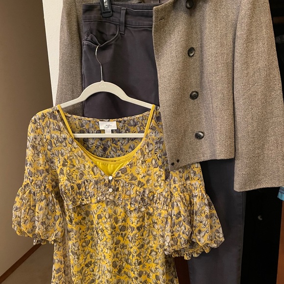 Jones New York gray wool double breasted blazer - Picture 6 of 6